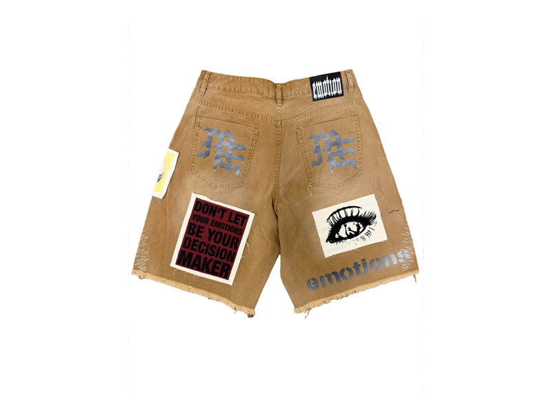 Mixed Emotion Brown Carpenter Jorts