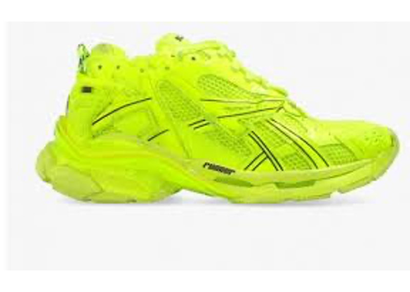 Balenciaga Runner sneakers in a fluorescent yellow colorway.