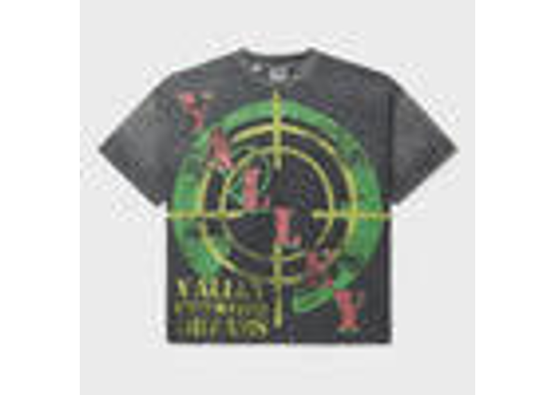 Vale Forever black target t-shirt featuring a large graphic print of a yellow target with red lettering.