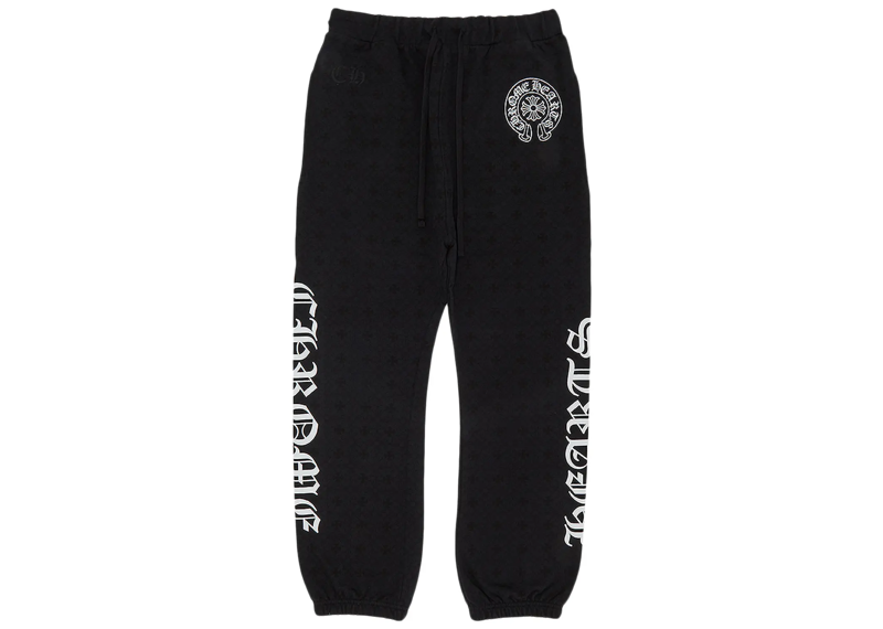 Chrome Hearts sweatpants feature an all-over monogram