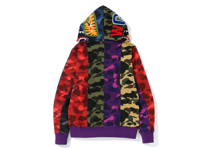 Bape Mix Camo Crazy Shark Full Zip Hoodie