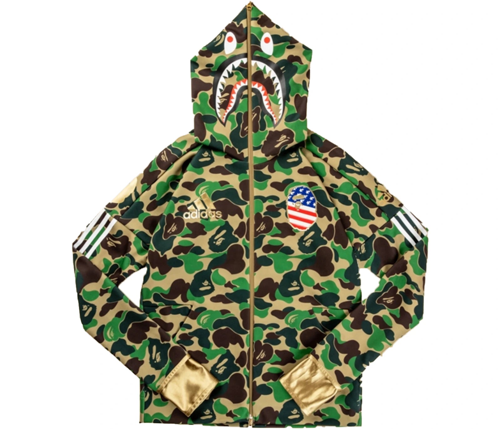 BAPE x Adidas SB Shark Hoodie Green