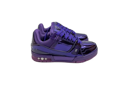 Louis Vuitton trainer low purple metallic