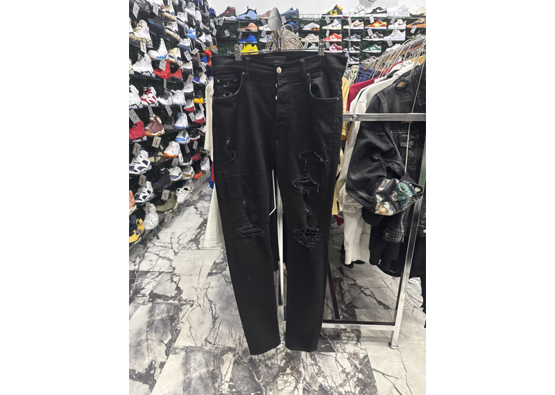 Amiri Jeans Black Logo Black