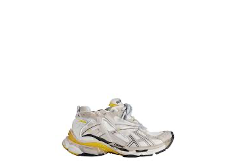 Balenciaga Runner sneaker White Yellow Suede/Nylon