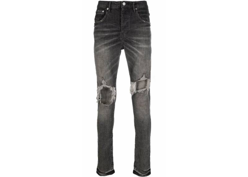 Purple Brand Grey Blowout Knee Rip