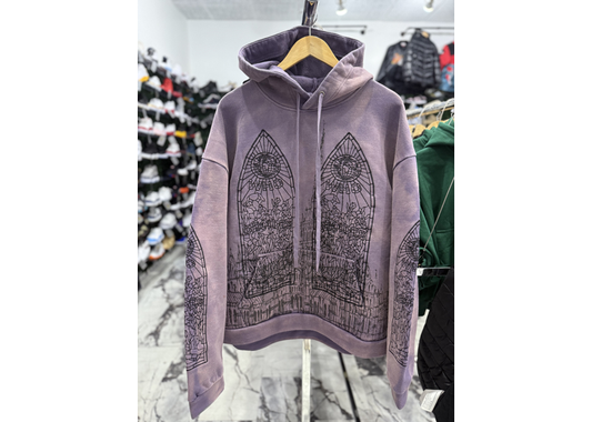 WHO DECIDES WAR HOODIE PURPLE FADE