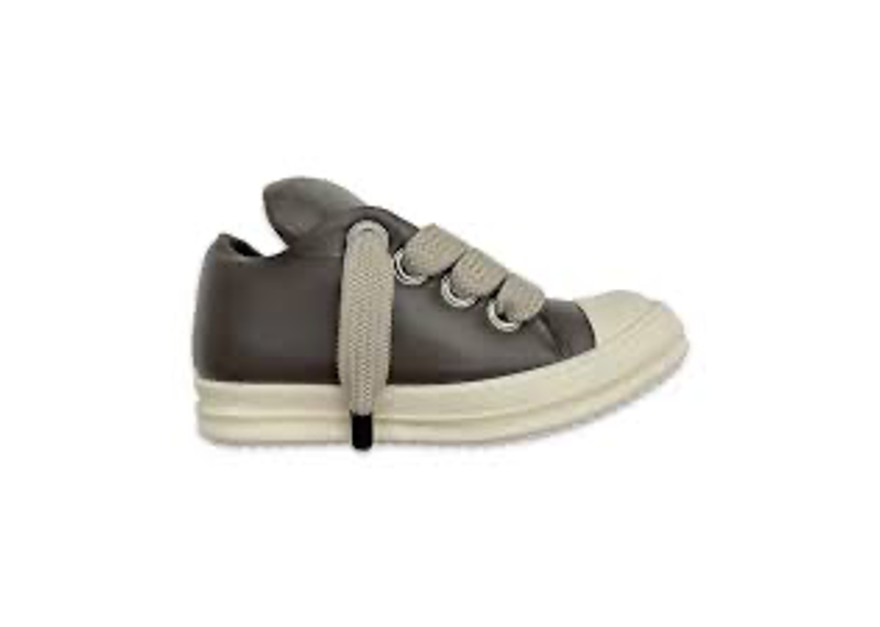 These Rick Owens Jumbo Lace Padded Low Sneakers feature a distinctive puffy construction with oversized laces