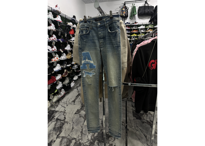 Amiri A Logo Blue Jeans