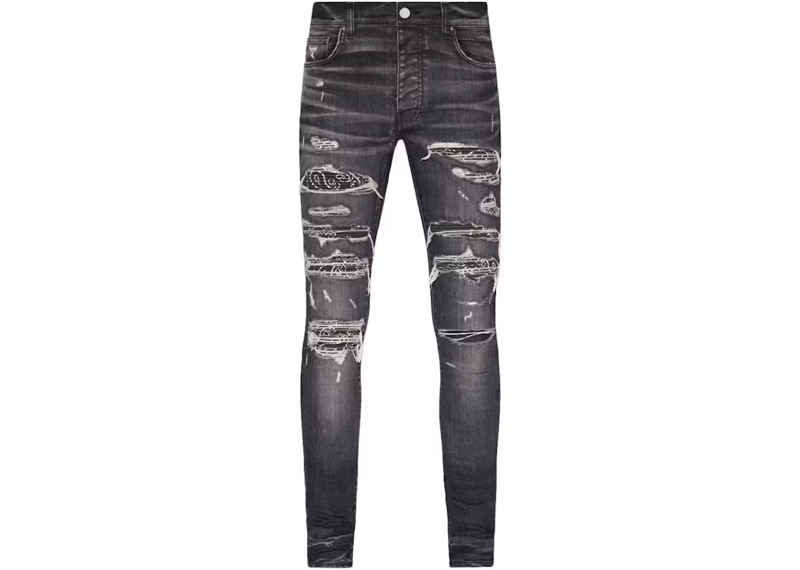 AMIRI jeans Distressed Bandana Thrasher Skinny Jeans