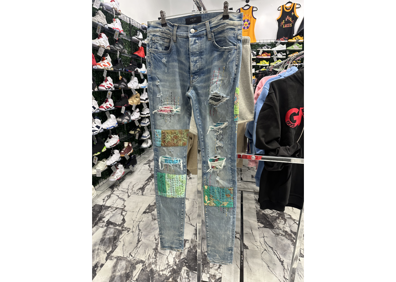 Amiri Multi Color Patch Quilt Jeans