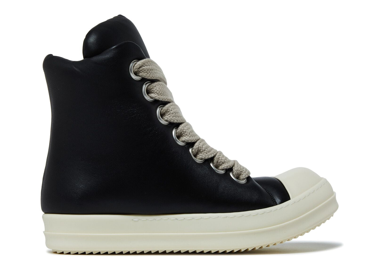 Rick Owens Luxor Jumbo Lace Padded Sneaker Black Milk