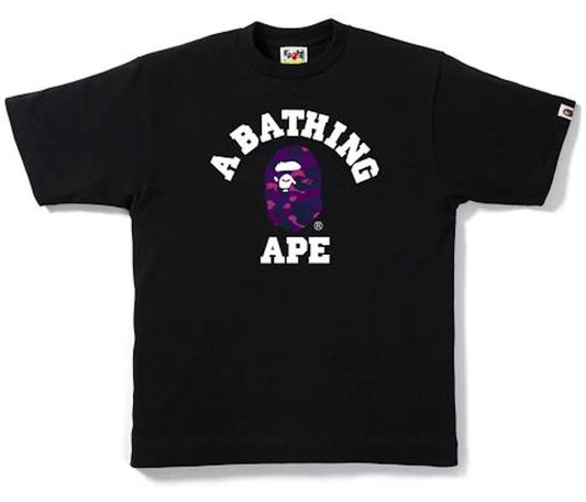 BAPE Color Camo College Tee Black/Purple
