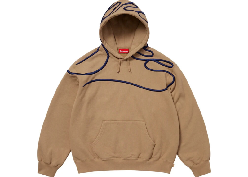 Supreme brown blue hoodie