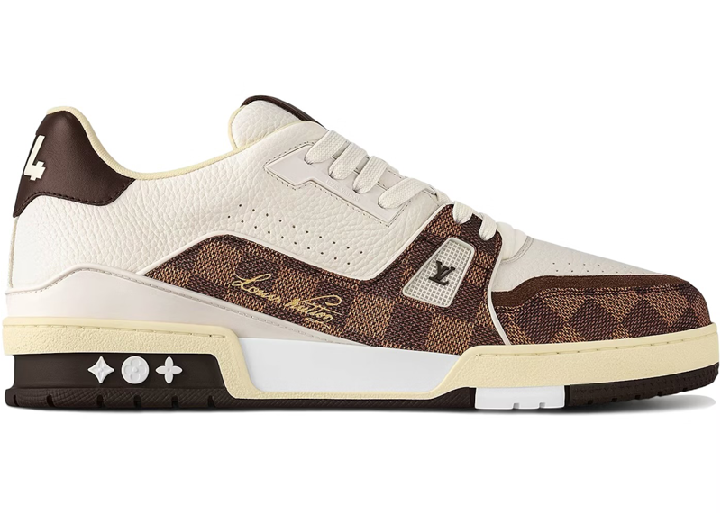 Louis Vuitton Trainer White Moka Brown