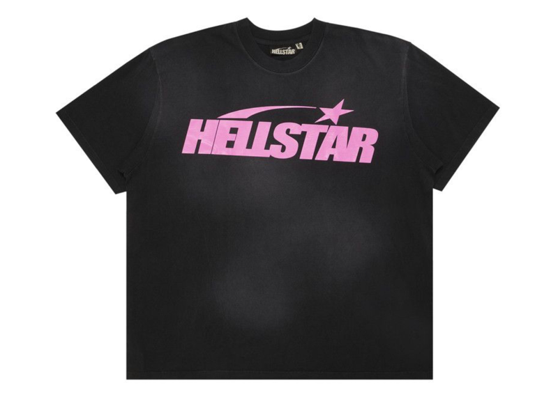 Hellstar Classic T Shirt Gel Print Black Pink