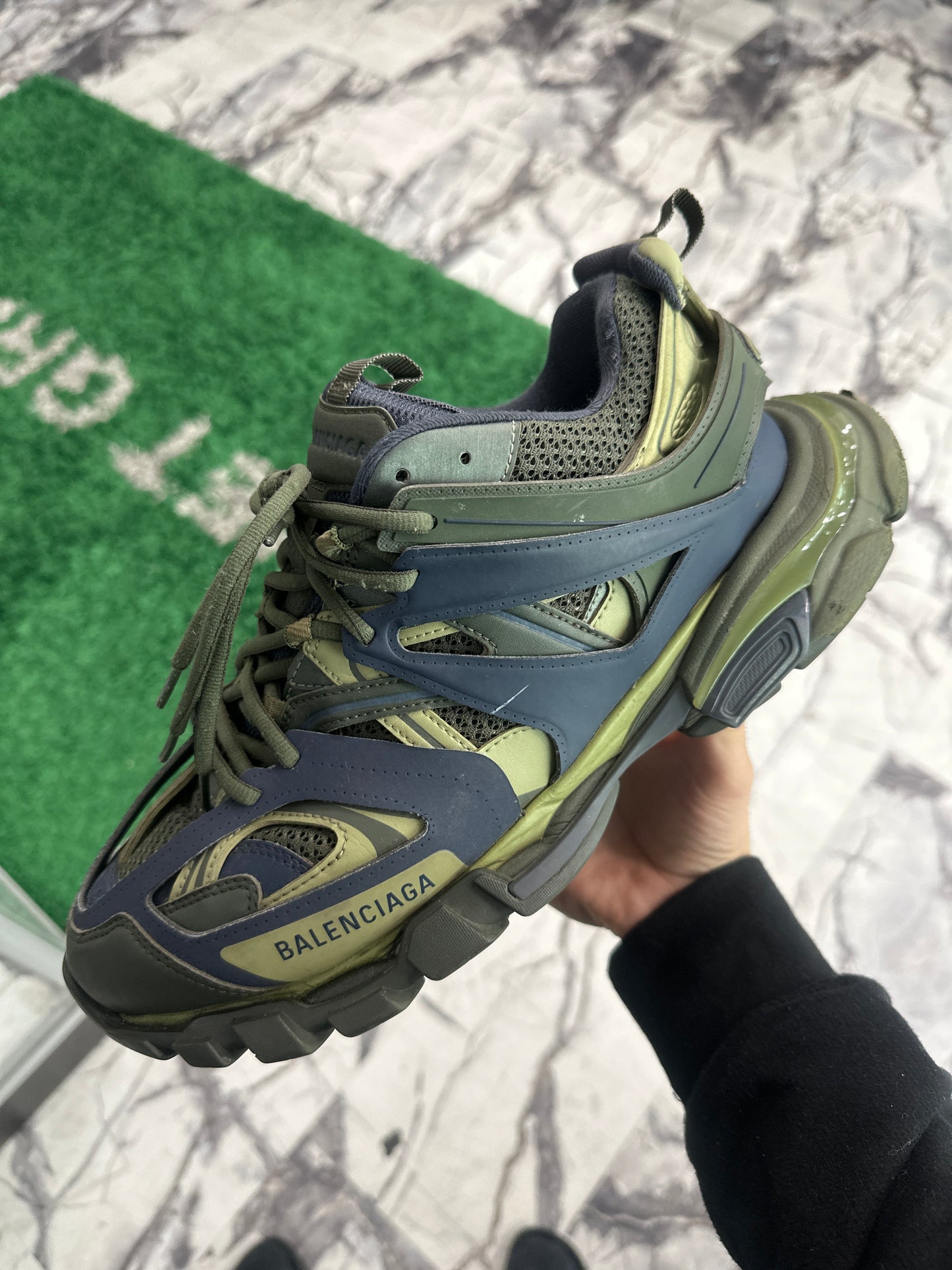 Balenciaga Track Green Navy Yellow