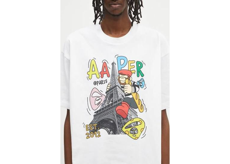 AAPE Paris White tee