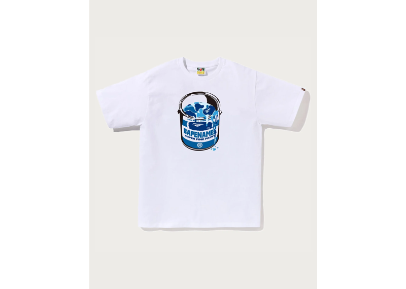 Bape White blue paint bucket