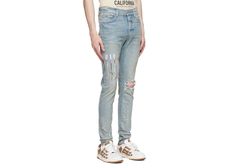 Amiri drip logo jeans