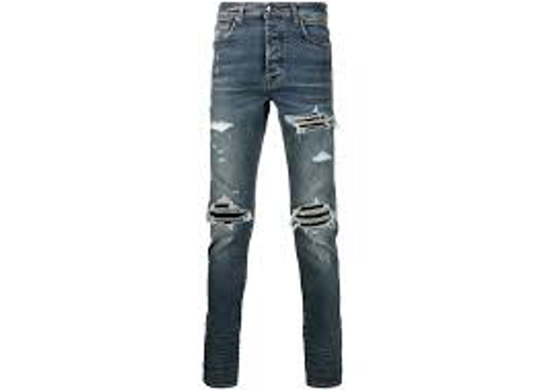 Amiri Mx1 Stonewashed Distressed Slim Cut