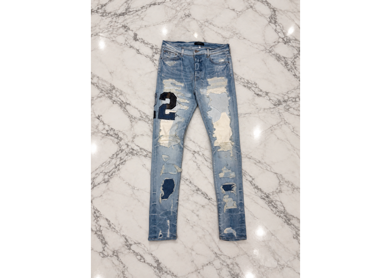 Amiri Distressed 22 Patch Logo