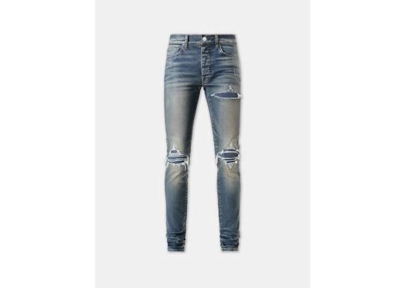 Amiri MX1 Waxed Tonal Dark Indigo Jeans
