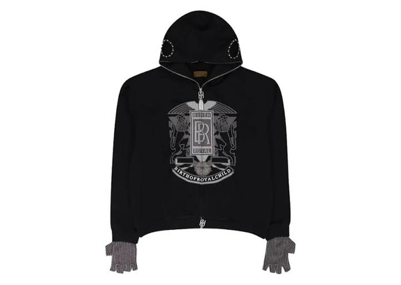 Birth Of A Royal Child Royce Embellished Zip-Up Hoodie