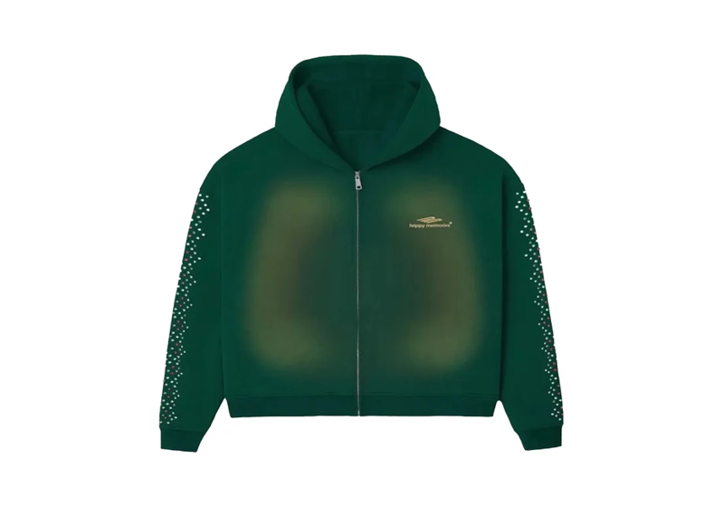 HMDD Crystal Zip up Green bean