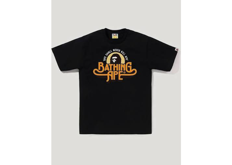 a bathing ape genuine garment orange black