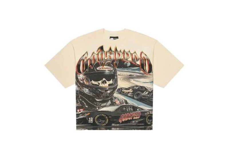 Godspeed "Le Dernier" Racing Skeleton Helmet Graphic Tee