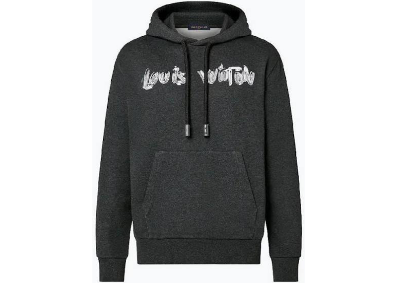 Louis Vuitton Graphic Hoodie Grey and Silver