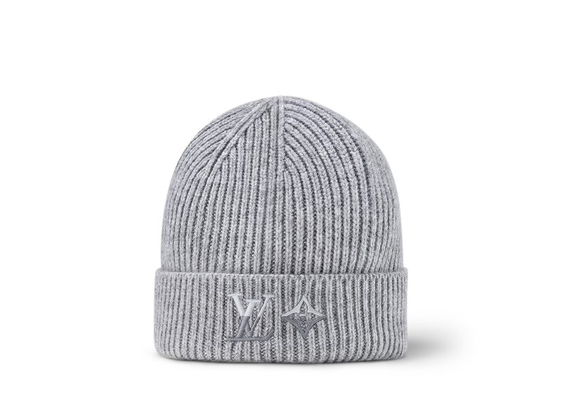Louis Vuitton Cashmere Grey beanie logo