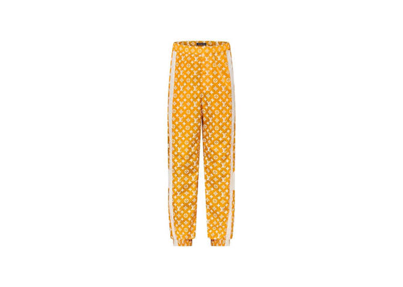 Louis Vuitton Monogram Printed Technical Track Pants Yellow