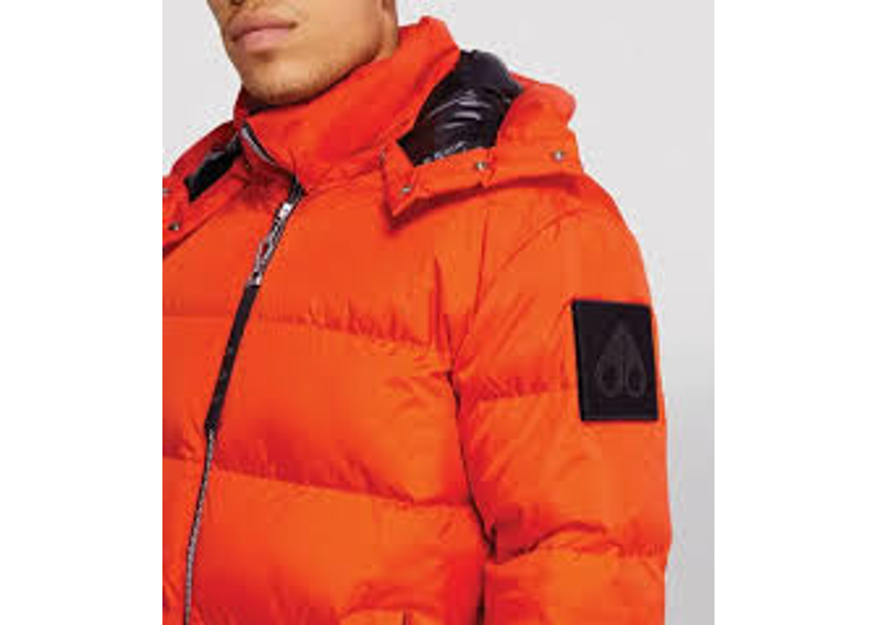 Moose knuckles orange puffer coat