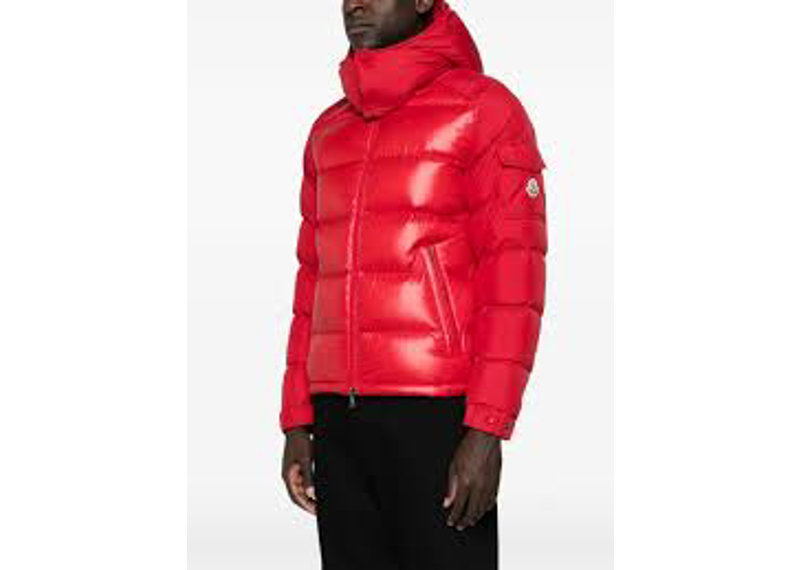 Red moncler Maya puffer jacket