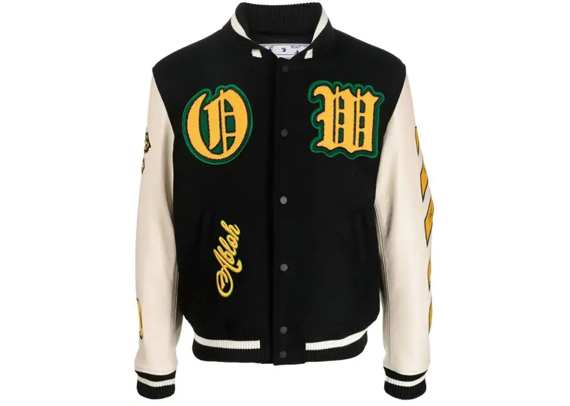 Off white varsity jacket