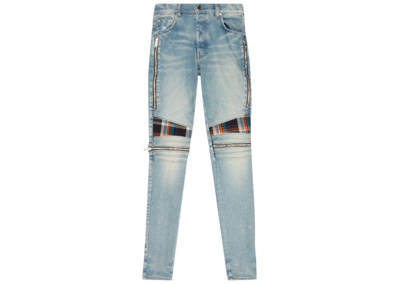 amiri mx2 orange blue flannel