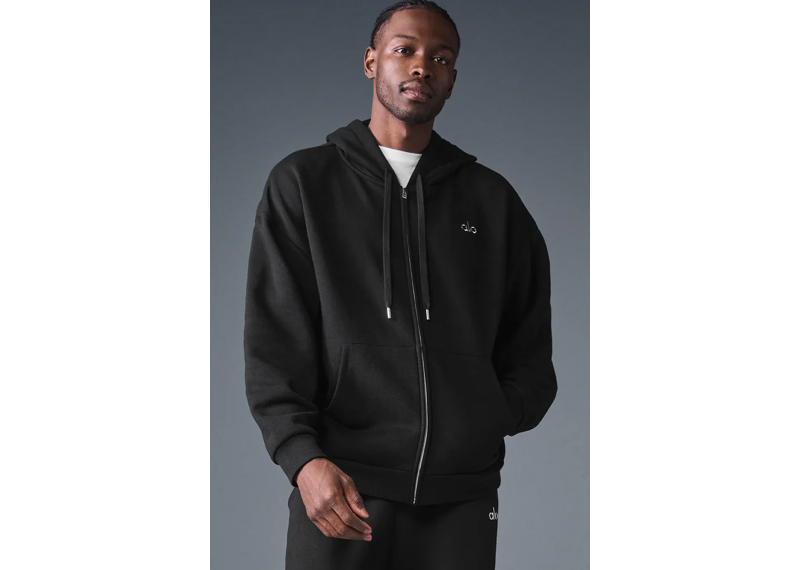 Alo Accolade Full Zip Hoodie Black