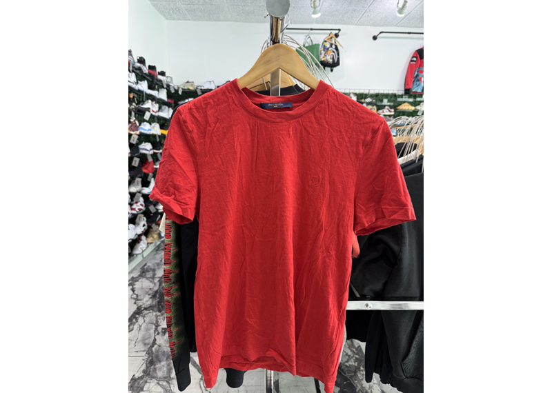 Louis Vuitton Red Plain Logo Tee