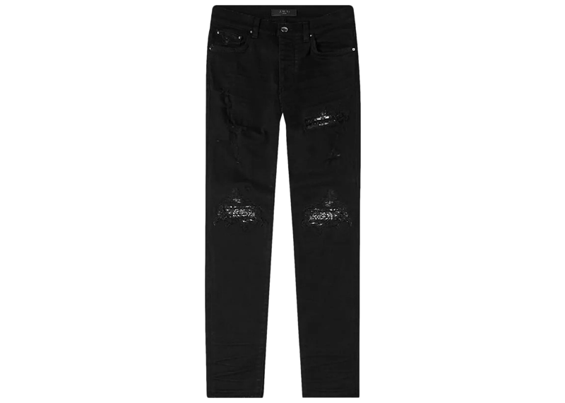 Amiri Mx1 black Bandana jeans