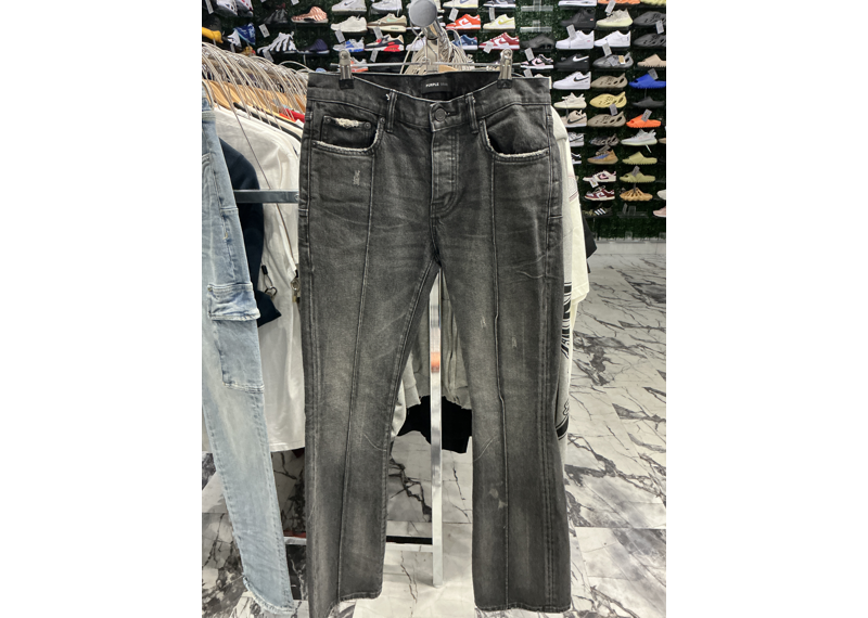 PURPLE Flared Grey Denim