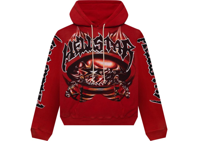 Hellstar Halloween Hoodie Airbrushed Red Skeleton 2024