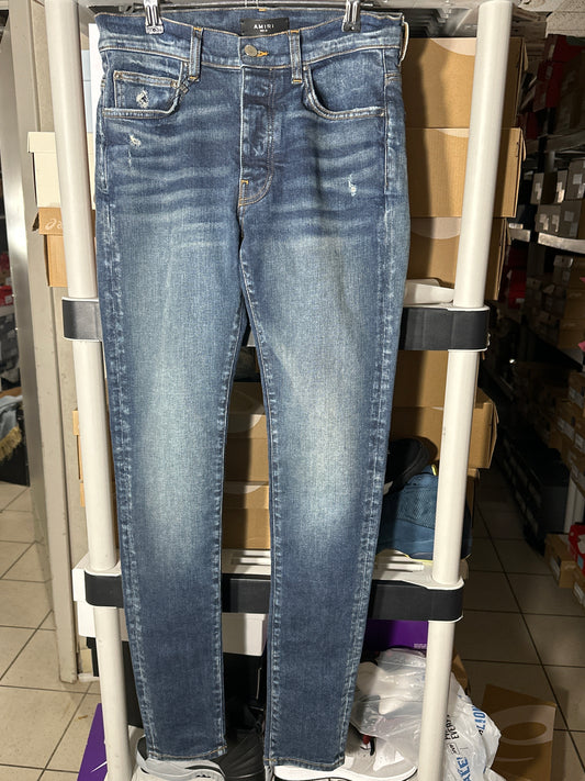 amiri jeans blue plain