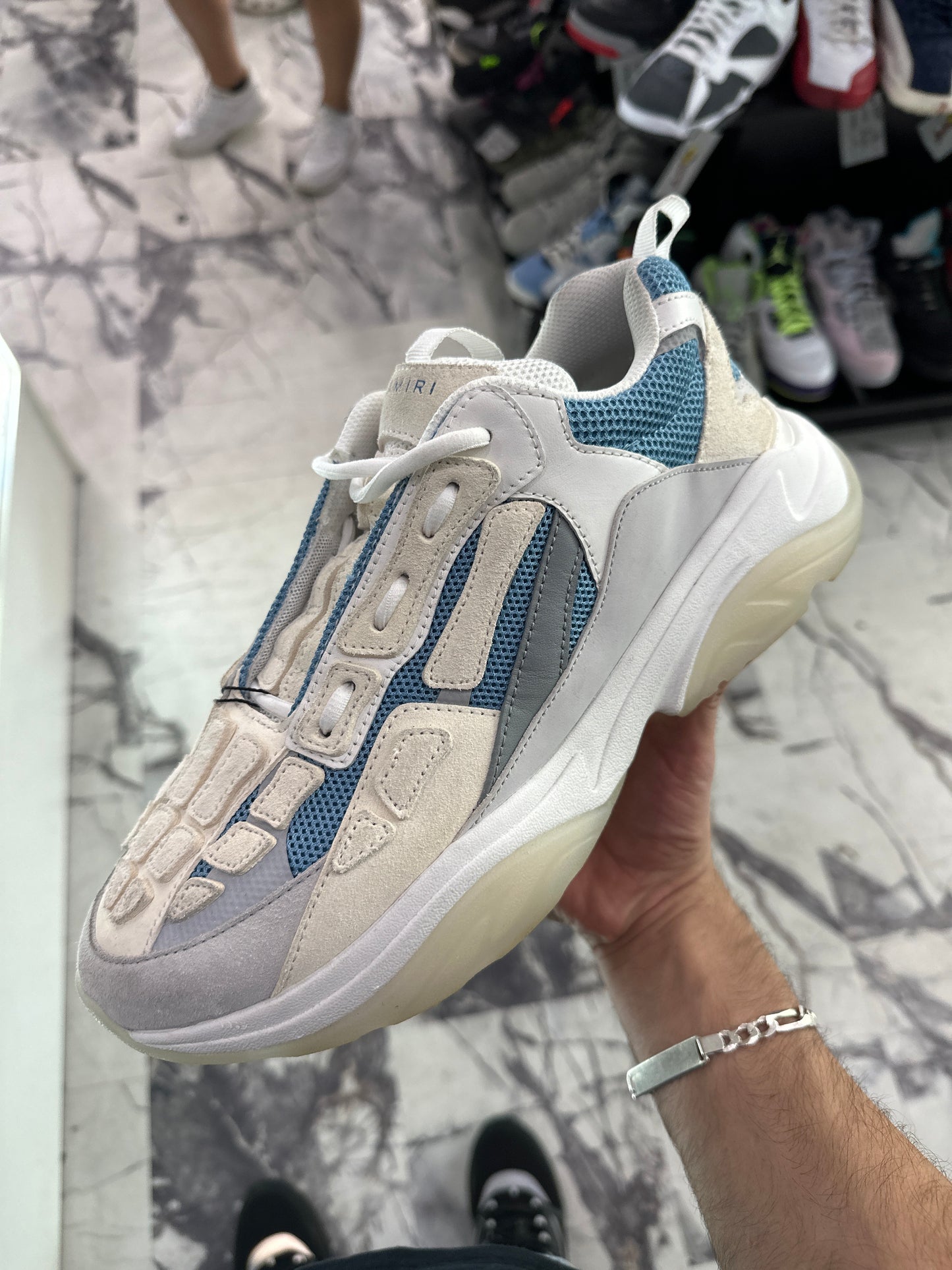 Amiri Bone Runner White Teal