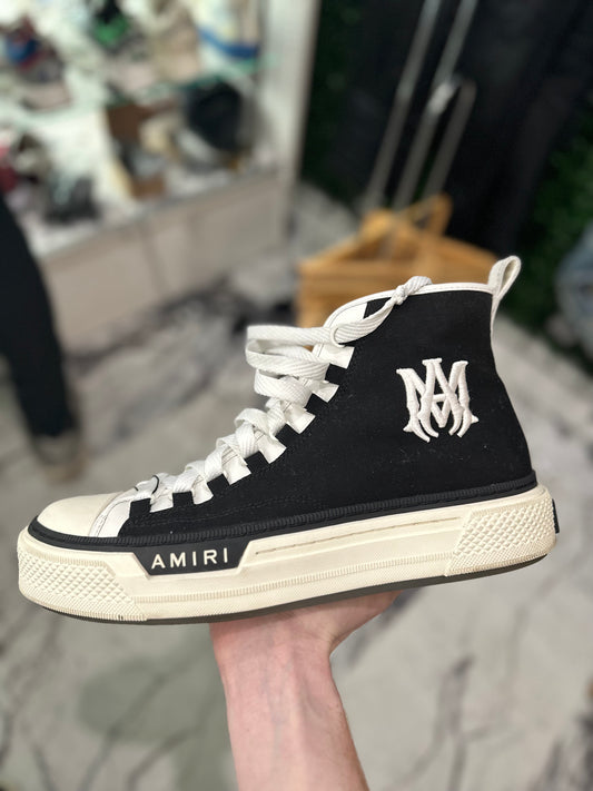 Amiri M.A. Logo Court High Black White