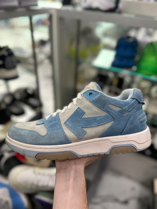 Off-White Out of Office White Light Blue Suede