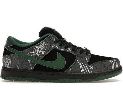 THERE Skateboards x Dunk Low SB Black Gorge Green