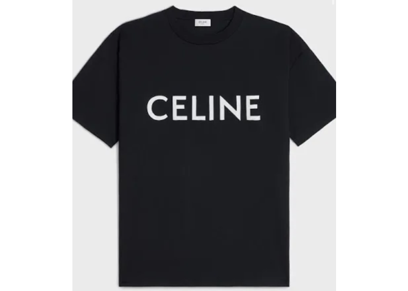 Celine Logo Black Tee
