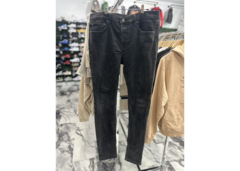 Ksubi washed black distressed slim